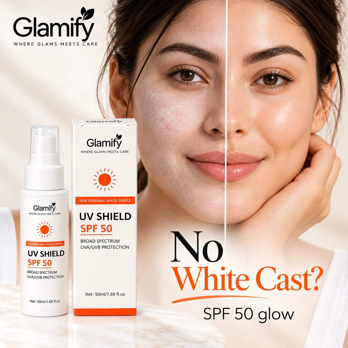 UV SHEILD SUNSCREEN SPF 50 - For All Skin Types
